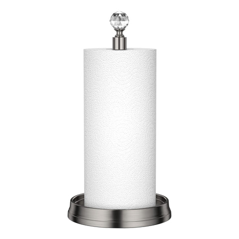 Kasunto paper towel holder with crystal ball top adds elegance and quick access.