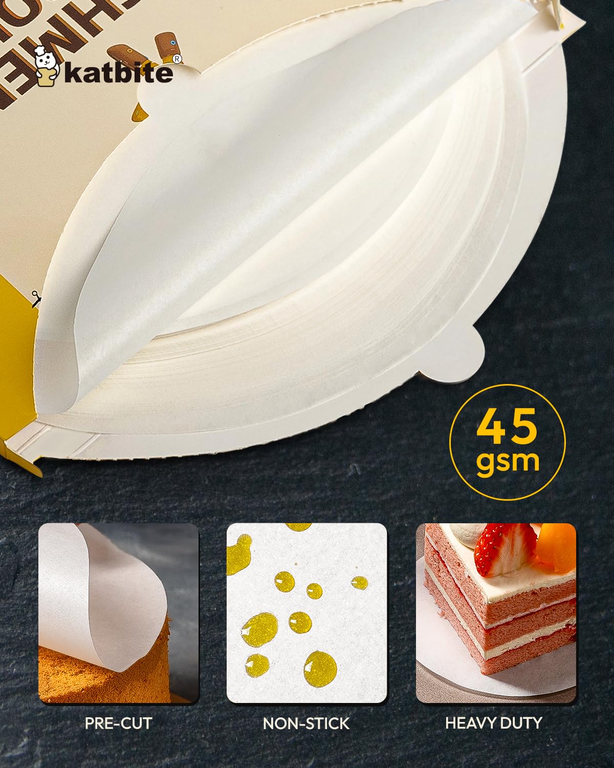 Katbite round patty papers ideal for quick burger prep and clean handling