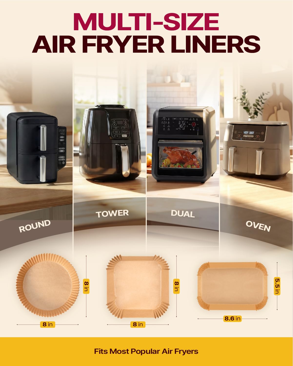 Katbite 5–8 qt fit liners simplify selection and use.