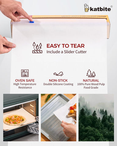 Katbite box with built-in slide cutter for precise sheet sizing.