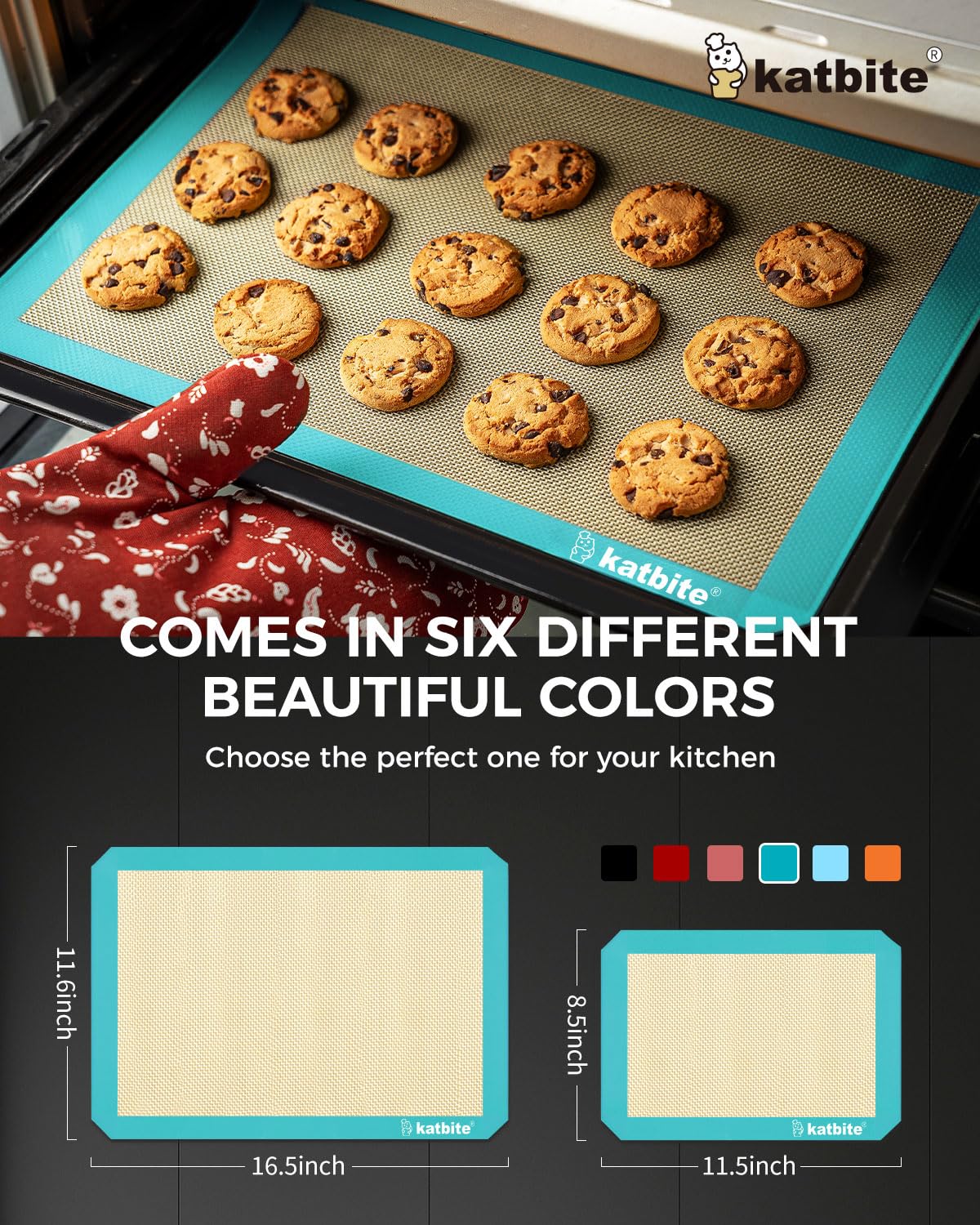 Katbite color options add vibrancy to your baking sessions.