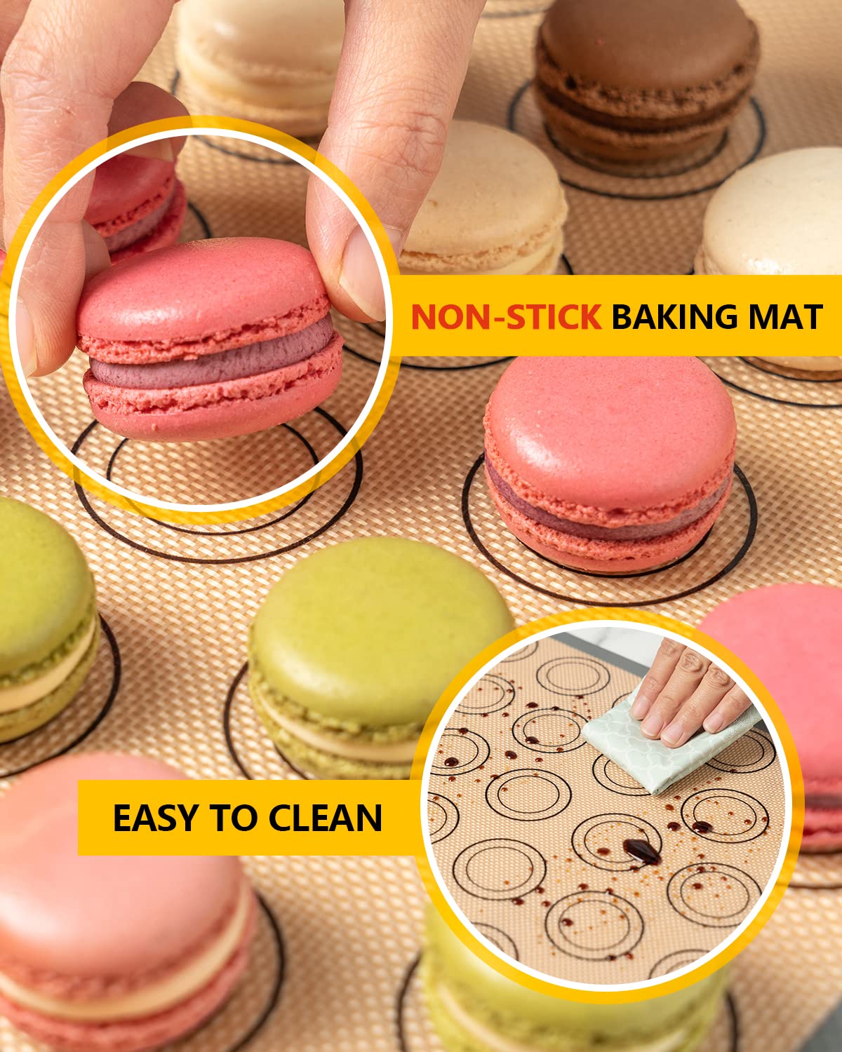 Katbite silicone mats 0.7 mm thick for stable, even baking
