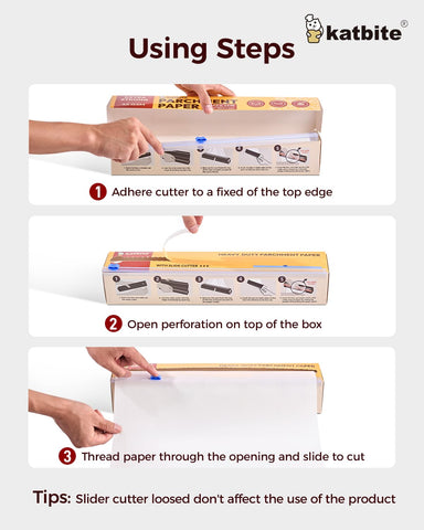Katbite non-stick parchment keeps cookies from sticking and cleans easily.