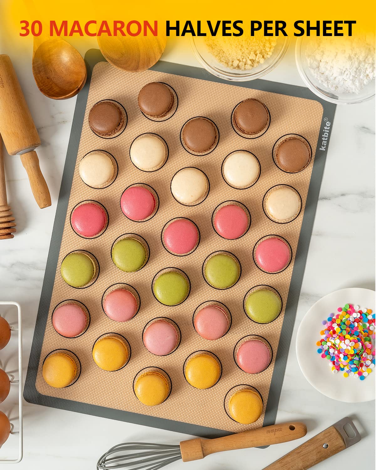 Katbite nonstick silicone mat making cleanup quick and easy