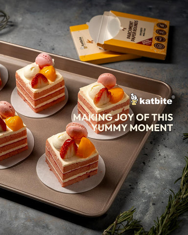 Katbite 4-inch parchment rounds box packaging for organized storage