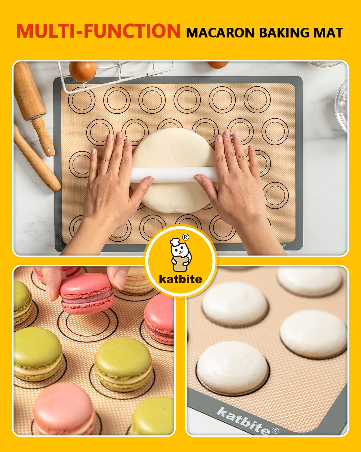 Katbite piping tips set of 6 for precise macarons decorating