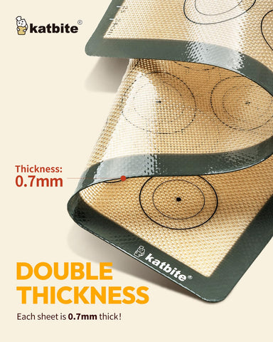 Katbite quarter-sheet mat 11-1-2x8-1-2 enabling compact, efficient tray use.