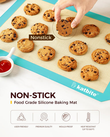 Katbite quarter-sheet mat close-up shows nonstick surface and flexibility.