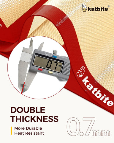 Katbite red quarter-sheet mat, compact design for small-batch bakes and cooling