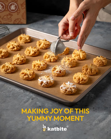 Katbite parchment paper supports steaming and roasting tasks in kitchen.