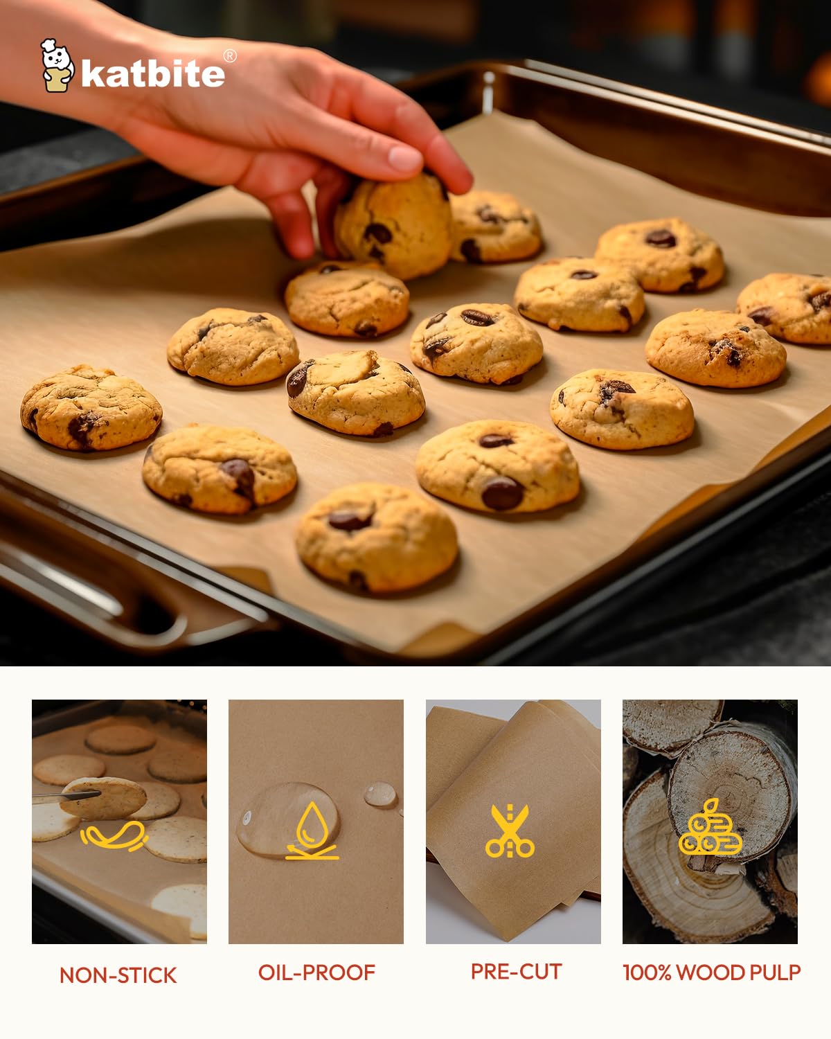 Katbite 9x13 sheets tolerate -68 to 450°F for freezer to oven use