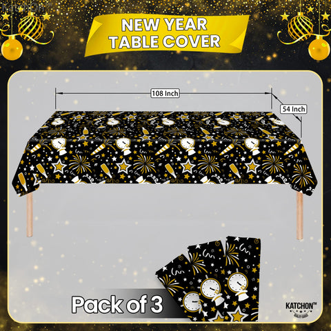 KatchOn disposable plastic tablecloth keeps tables protected and easy to clean