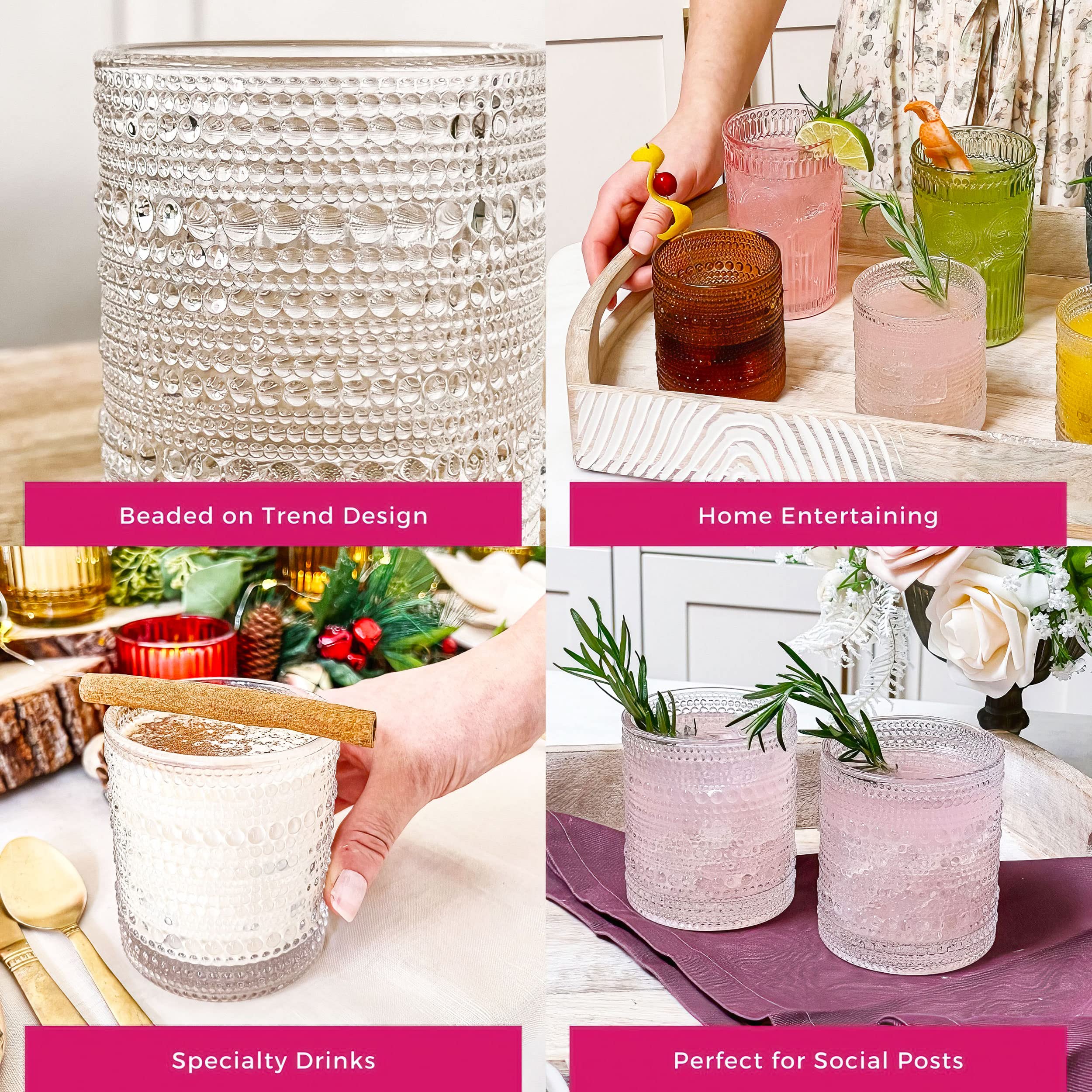 Gift-ready Kate Aspen glasses offering a thoughtful hostess or housewarming present.