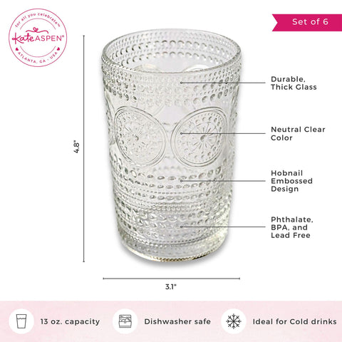 Kate Aspen sweet tea glass perfect for cold beverages at gatherings.