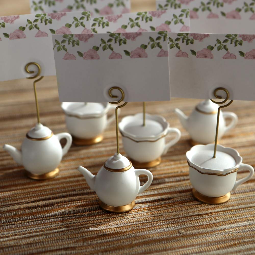 Six-piece Tea Time Whimsy set includes teapot and teacup holders