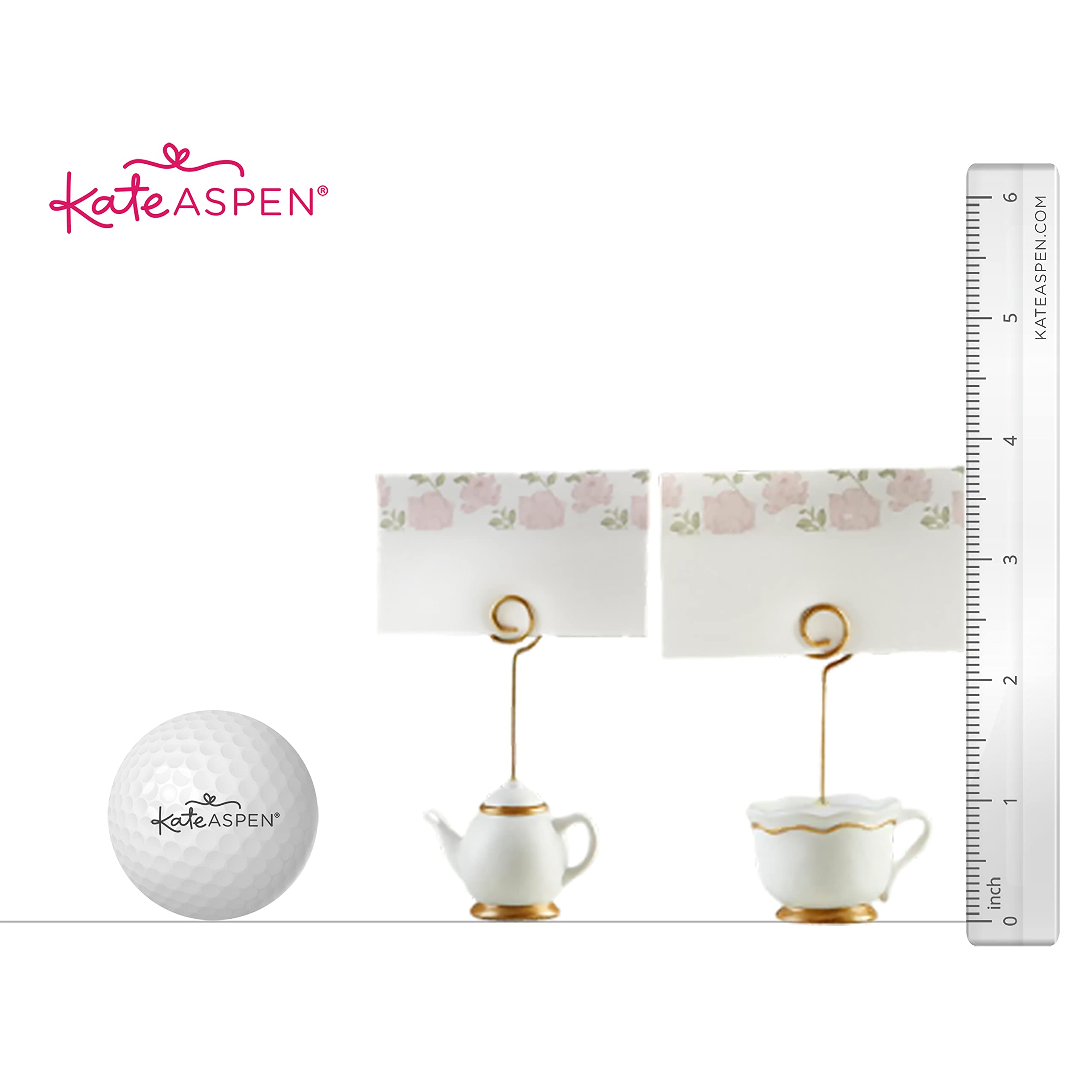 Kate Aspen Tea Time Whimsy teacup base for elegant place card display