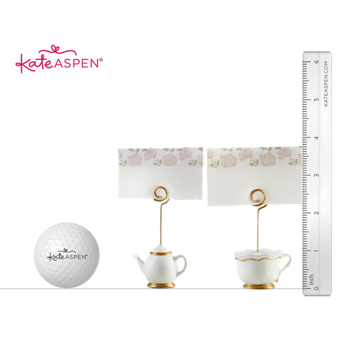 Kate Aspen Tea Time Whimsy teacup base for elegant place card display