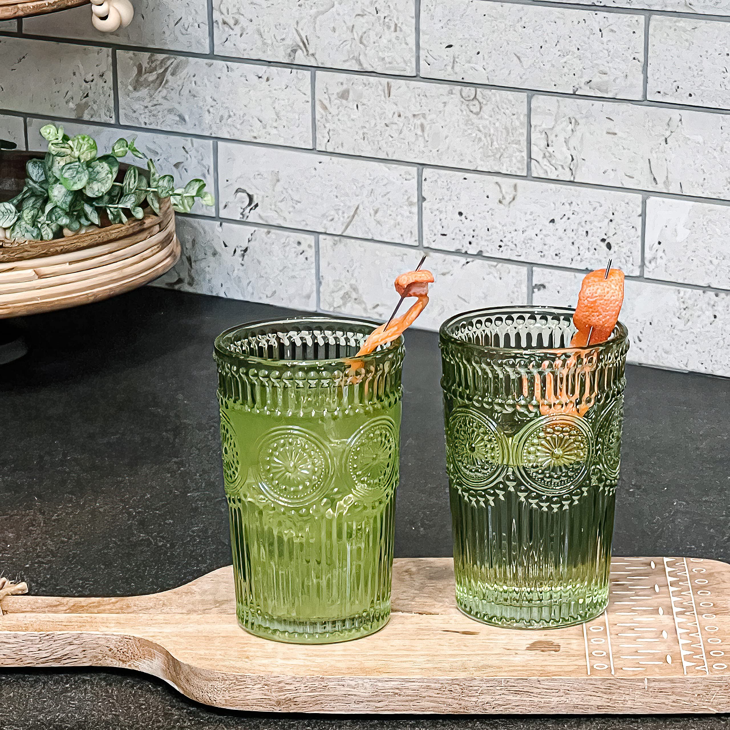 Kate Aspen vibrant green glass collection enhances mixed color schemes