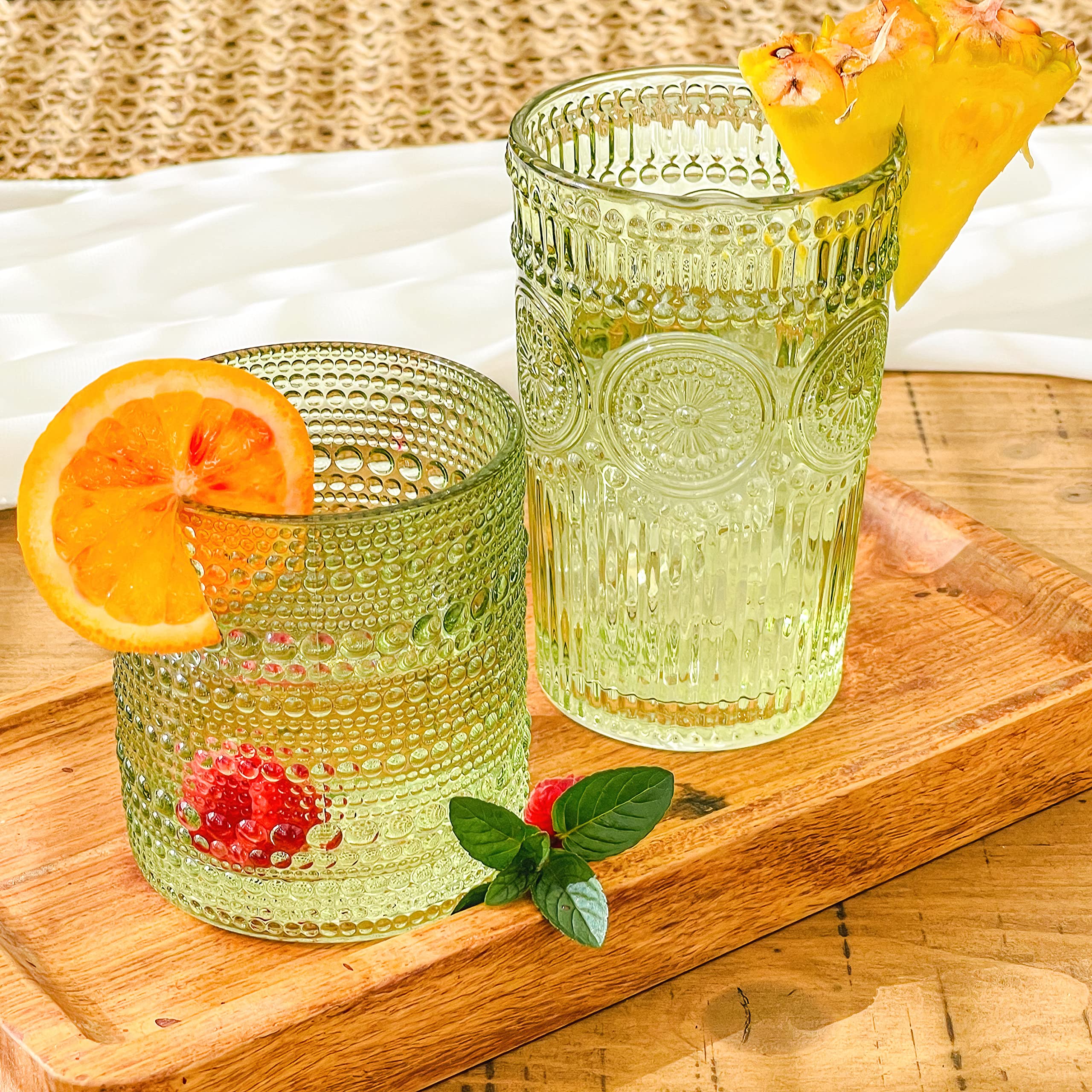 Kate Aspen Vintage Inspired Sage Glass adds classic style to any table.