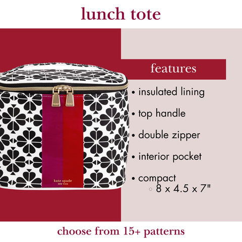 kate spade new york carrying handle insulated lining for easy one-handed transport