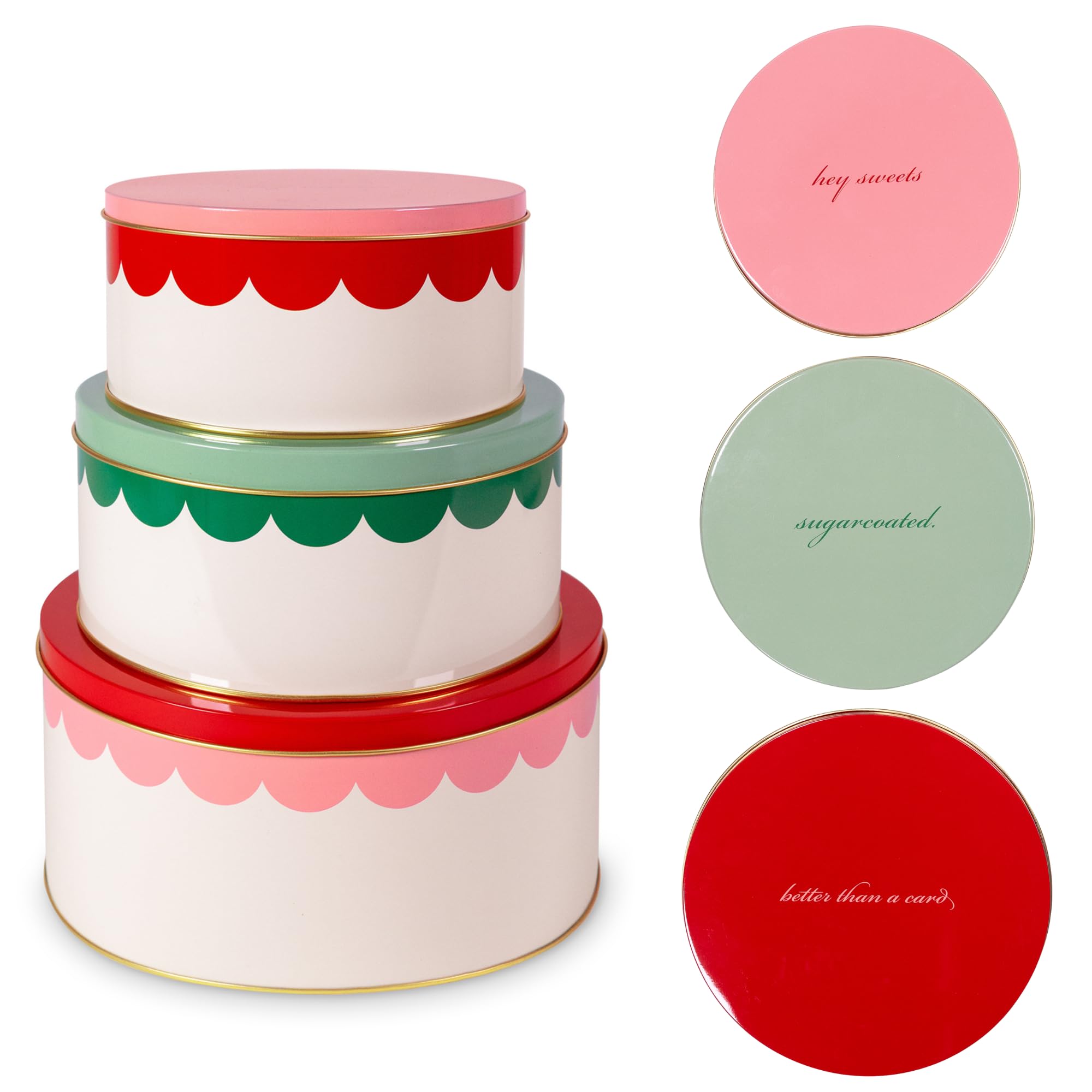 kate spade new york decorative tins small lid with festive design ideal for gifting.