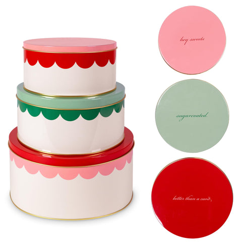 kate spade new york decorative tins small lid with festive design ideal for gifting.