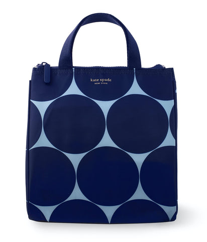 kate spade new york Joy Dot lunch bag with zip closure keeps your lunch secure on the go.