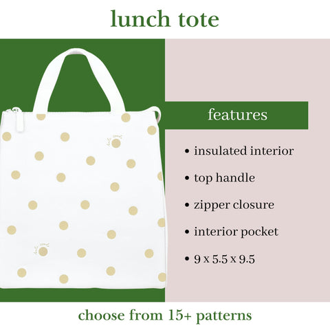 kate spade new york lunch bag gold dot logo adds signature style
