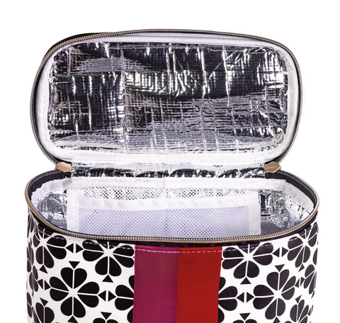 kate spade new york small lunch cooler with double zip secures snacks during travel