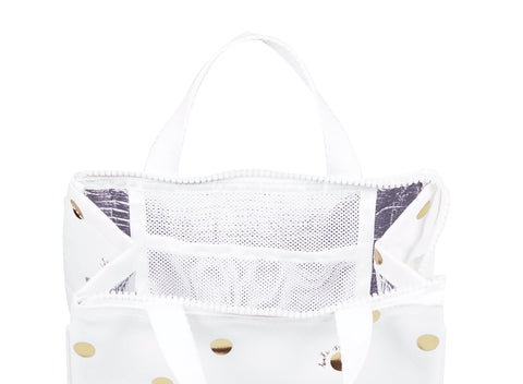 kate spade new york thermal tote with silver insulated interior keeps food fresh