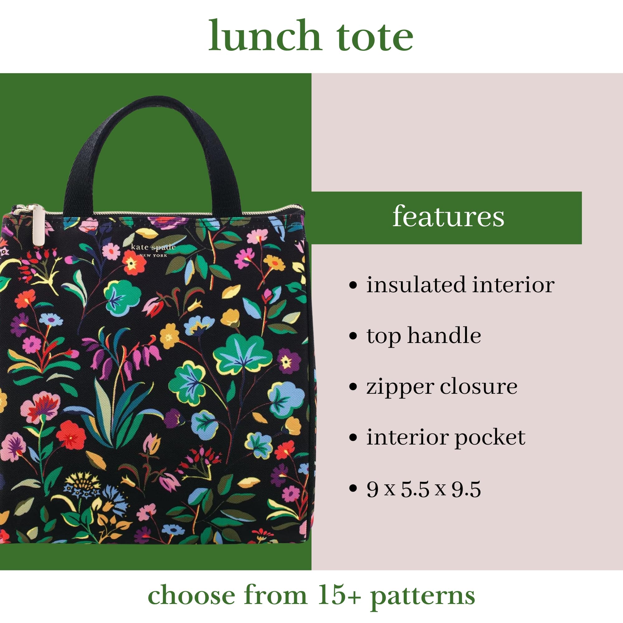 kate spade new york travel friendly lunch tote fits in bags on the go
