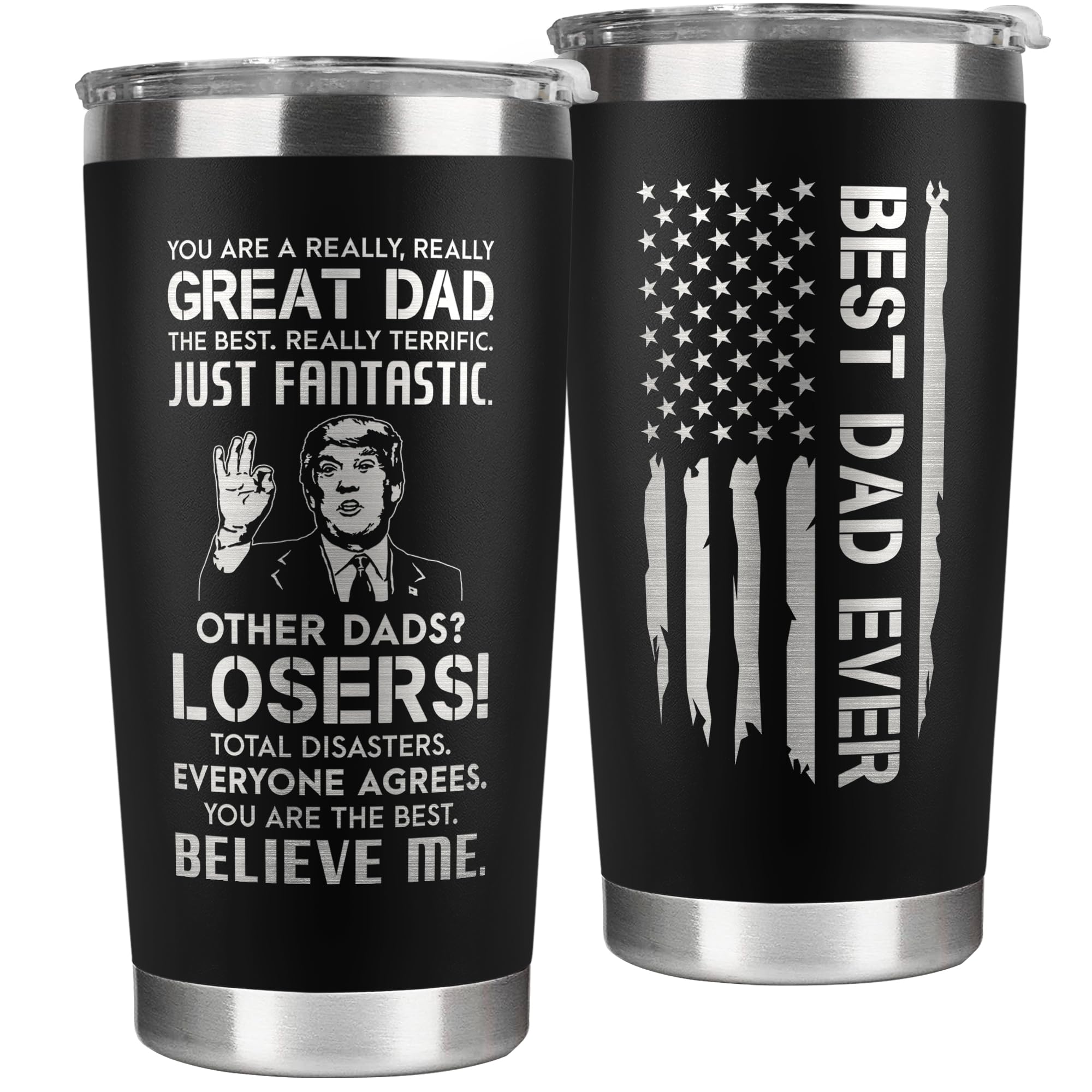 KATLADIZ Dad tumbler with colorful cap for vibrant daily use
