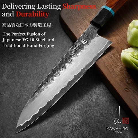 KAWAHIRO blade showcases three-layer composite steel VG10 edge