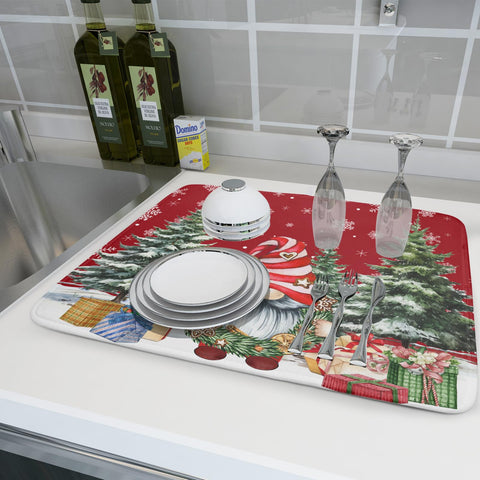 Kawani dish mat hanging loop for easy drying and convenient storage