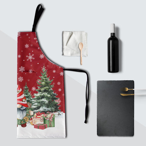 Kawani Merry Christmas Apron made of durable Oxford fabric for repeated use.
