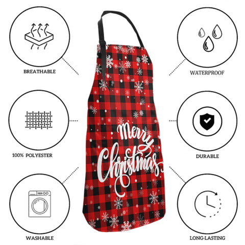 Kawani Merry Christmas Apron in kitchen scene for festive cooking