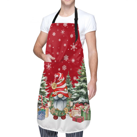 Kawani Merry Christmas Apron is machine washable for easy care.