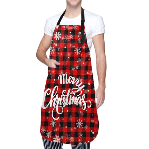 Kawani Merry Christmas Apron adjustable neck strap ensures comfortable fit