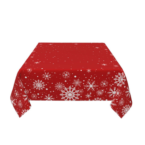 Kawani square tablecloth on dining table setup for holidays