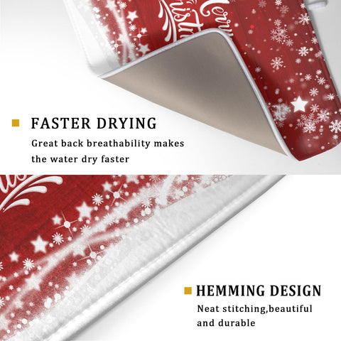 Kawani winter holiday drying mat with hanging loop saves counter space