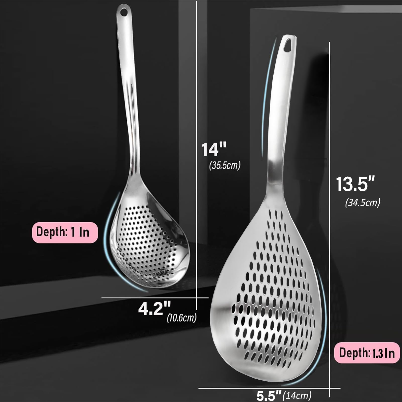 KayCROWN pasta spider strainer near a pot for deep frying setup