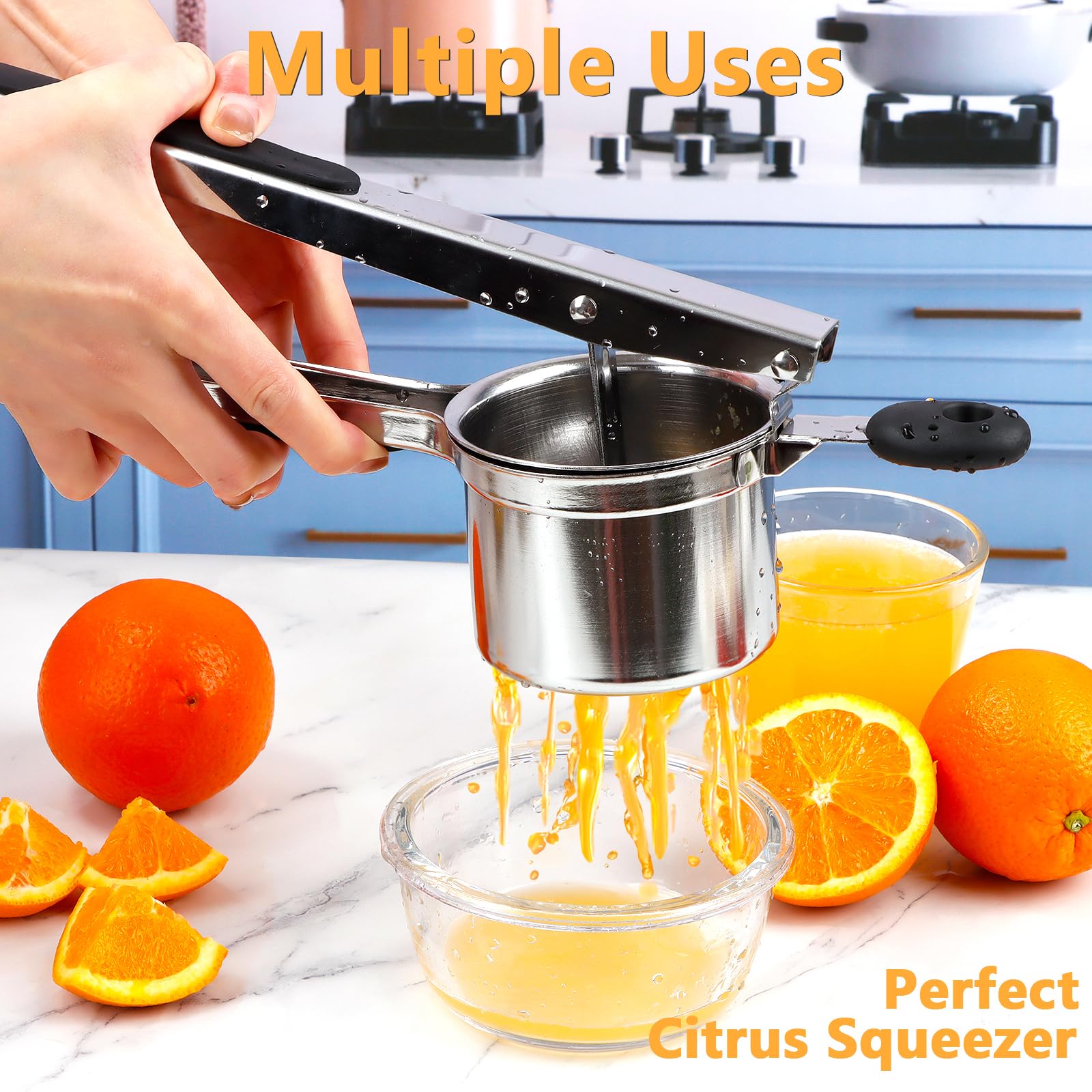 KAYCROWN can press citrus fruits for fresh juice or zest.