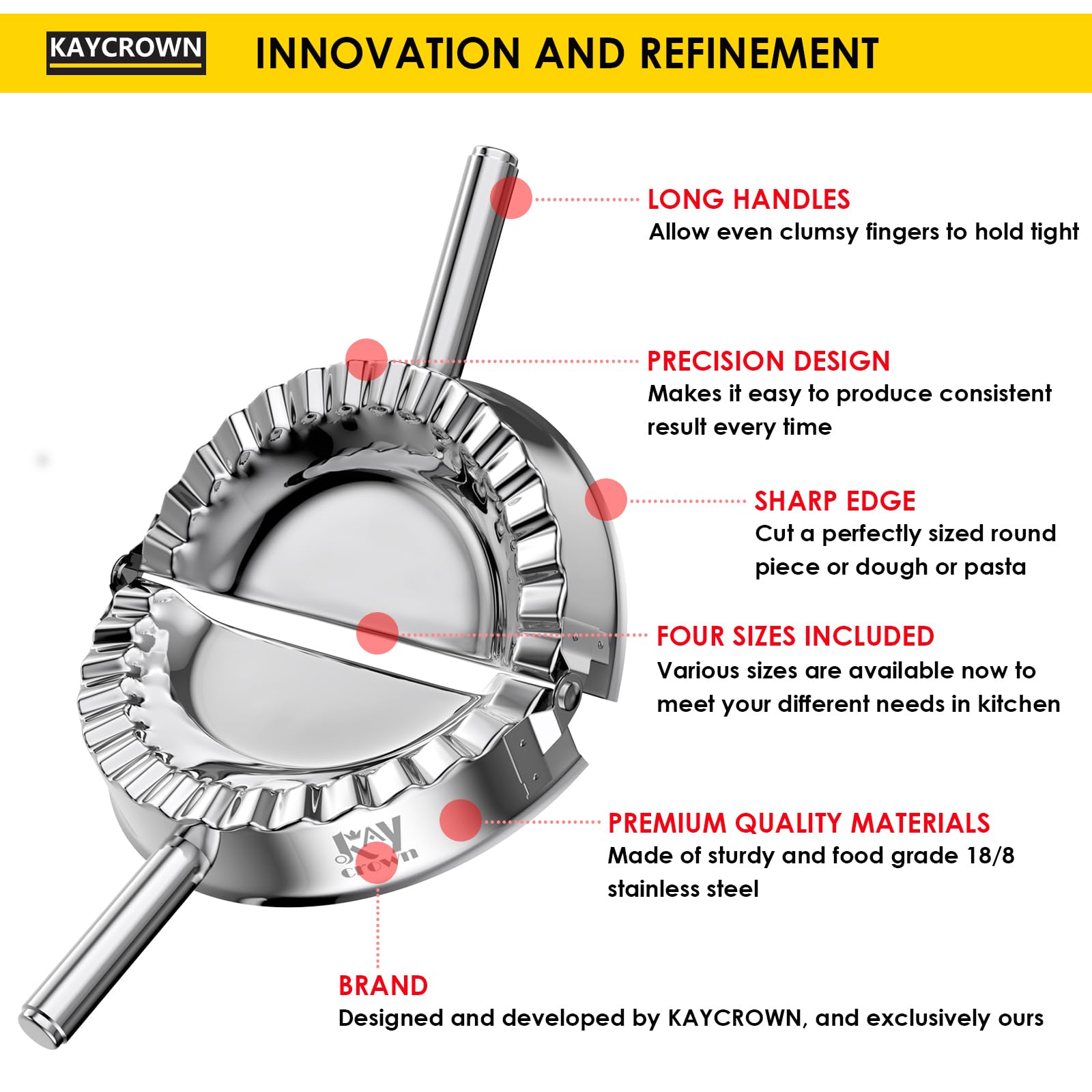 Kaycrown Ravioli-Dumpling Mold Set in use streamlines multi-dish prep.