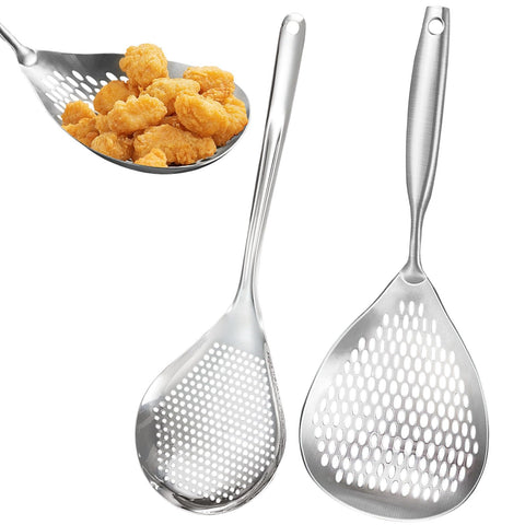 KAYCROWN small skimmer spoon in pot for quick draining and scooping