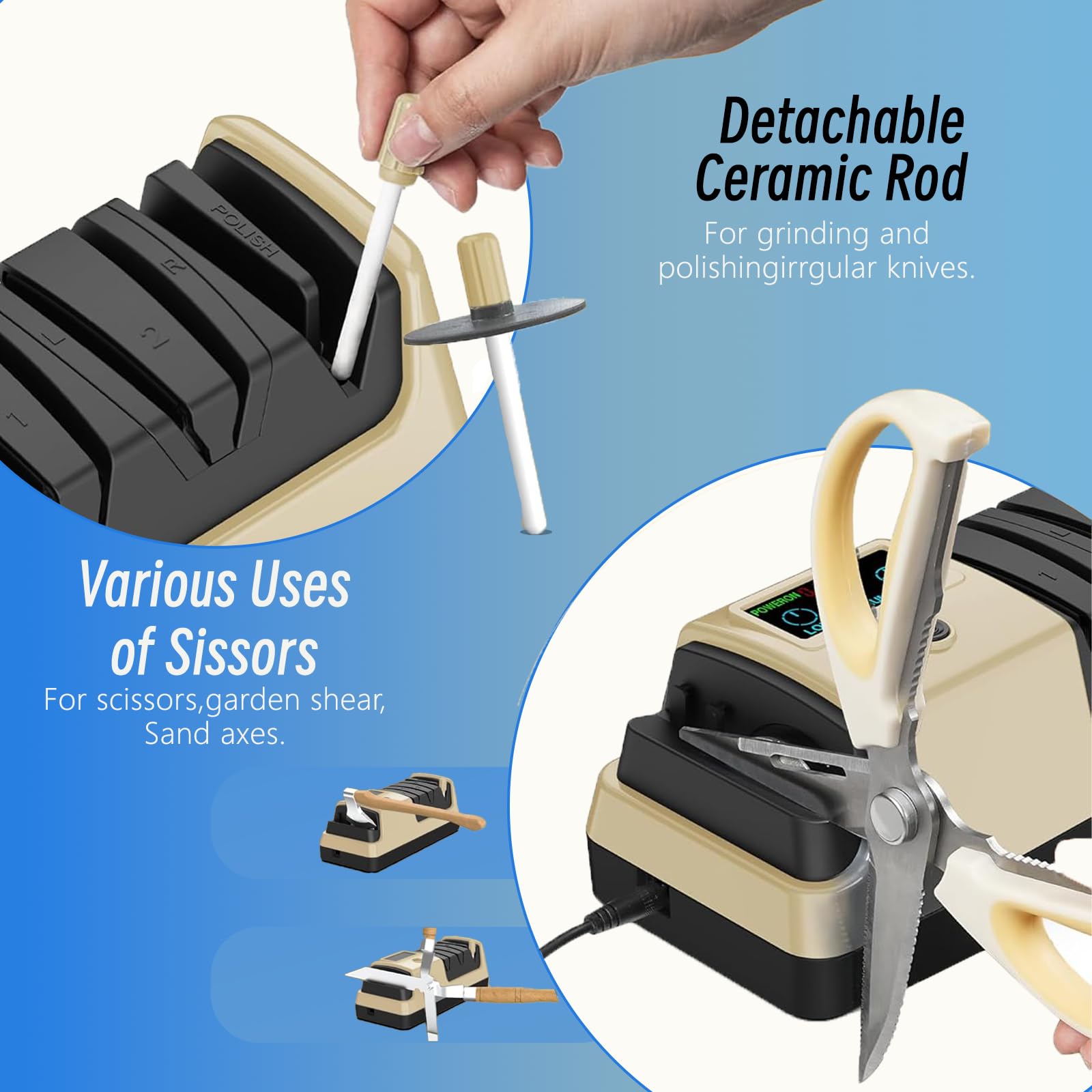 KAZRBEP removable ceramic polishing bar delivers smooth refinishing for shaped tools.