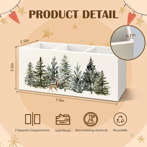 KBRCT Christmas Tree Utensil Holder with reindeer motif adds festive farmhouse charm