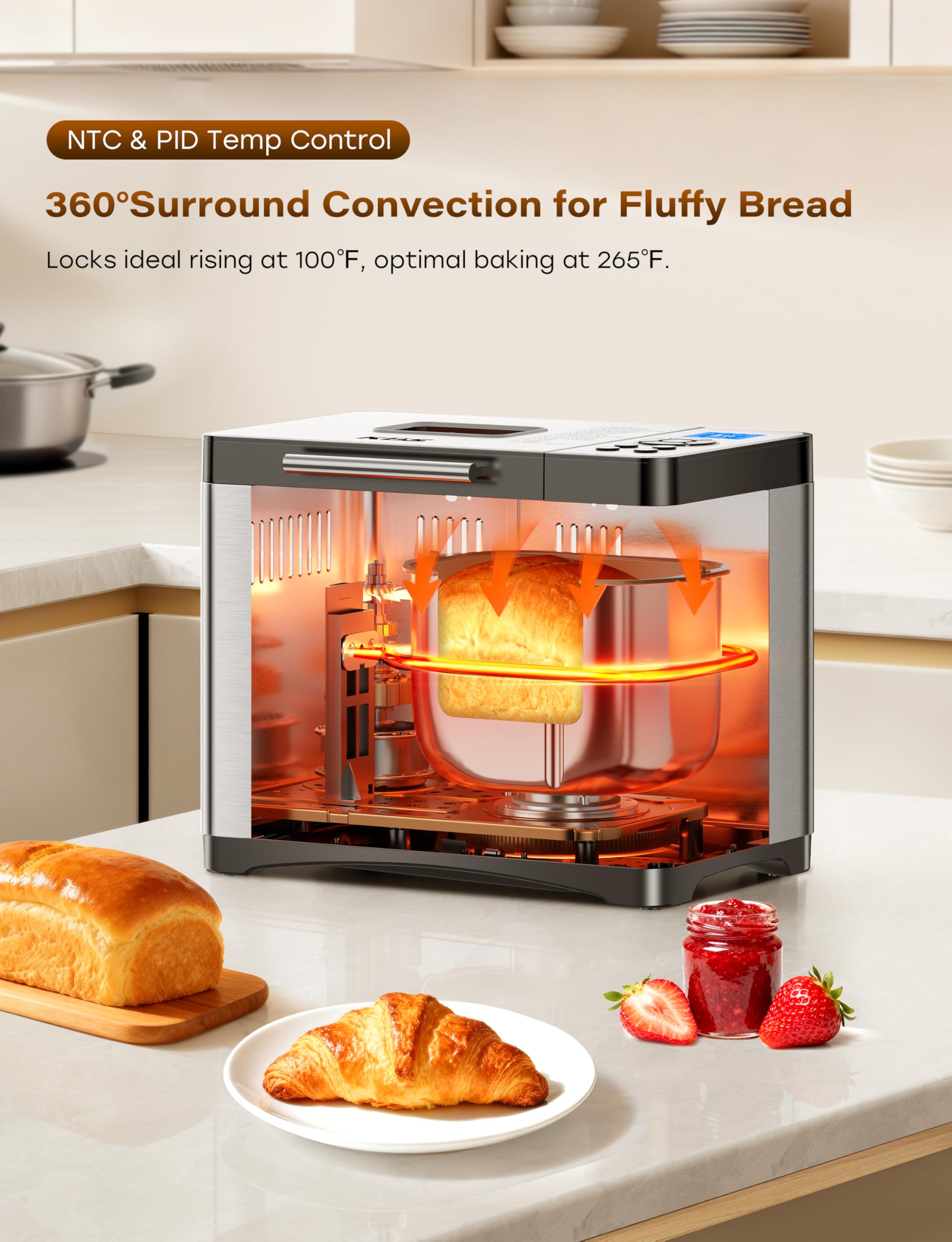 KBS 15-hour delay start feature for fresh bread mornings.