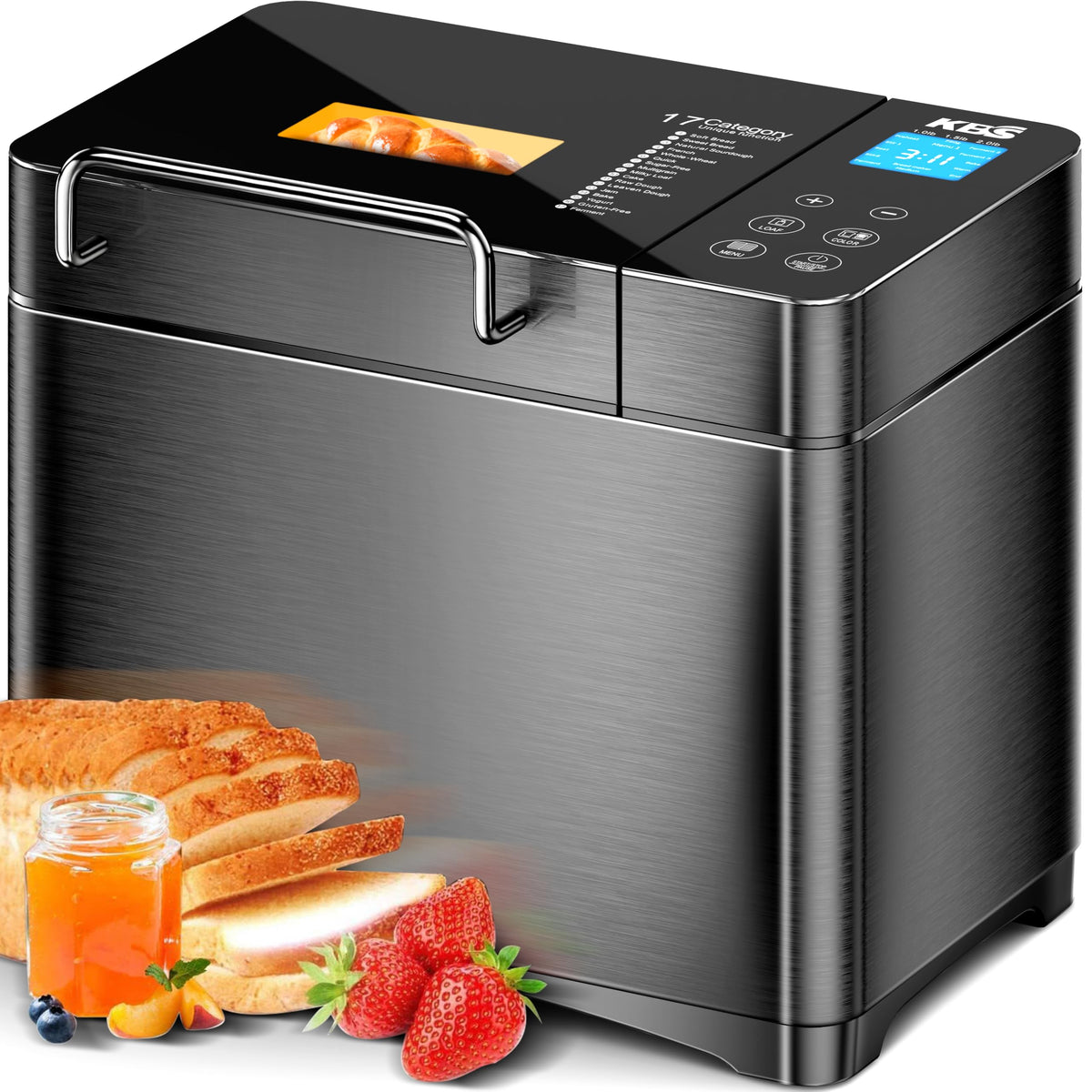 KBS Premium Convection Bread Maker front view shows compact design for easy placement in small kitchens.