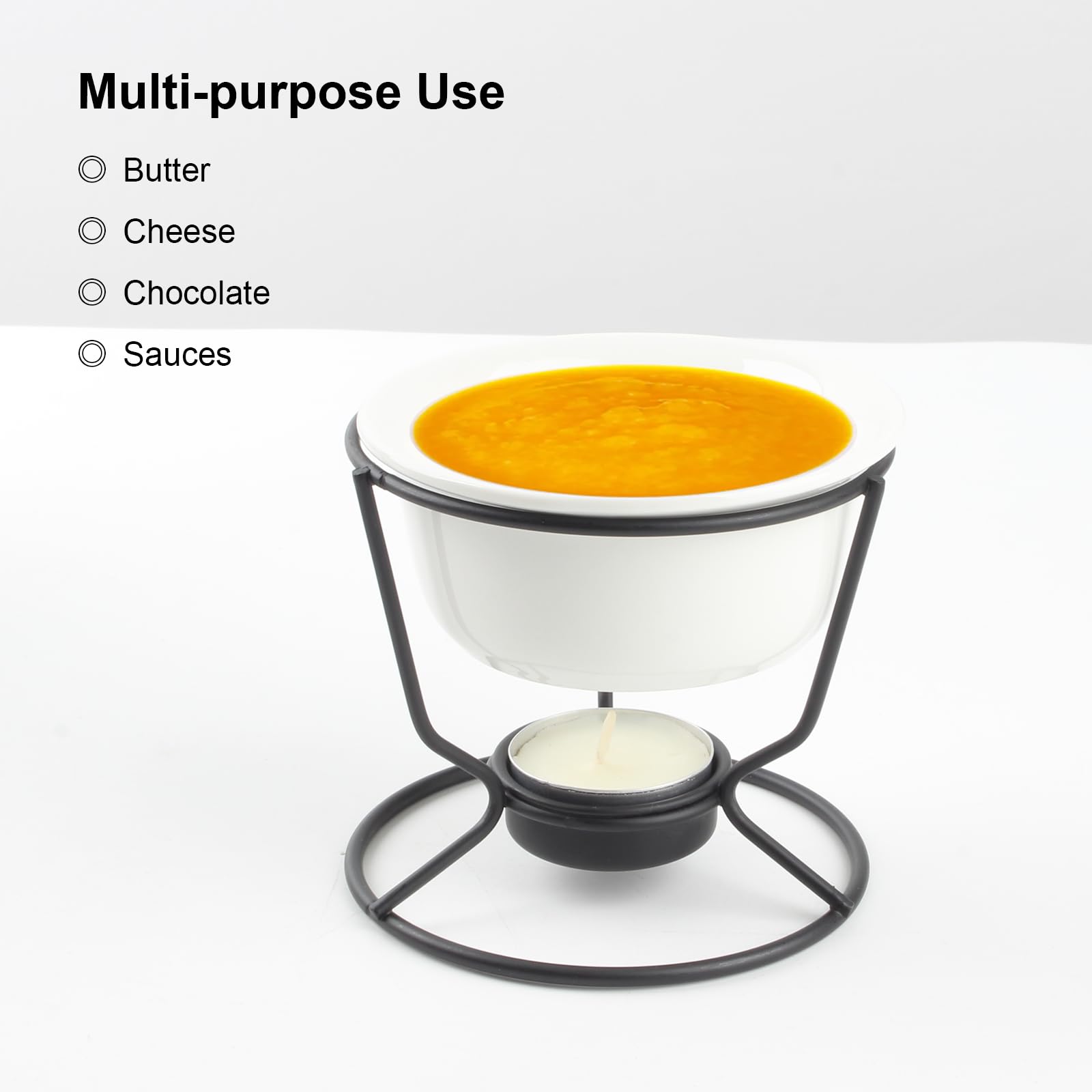 KCGANI 5oz butter warmer dish ideal for sauces, steaks, and chocolate.