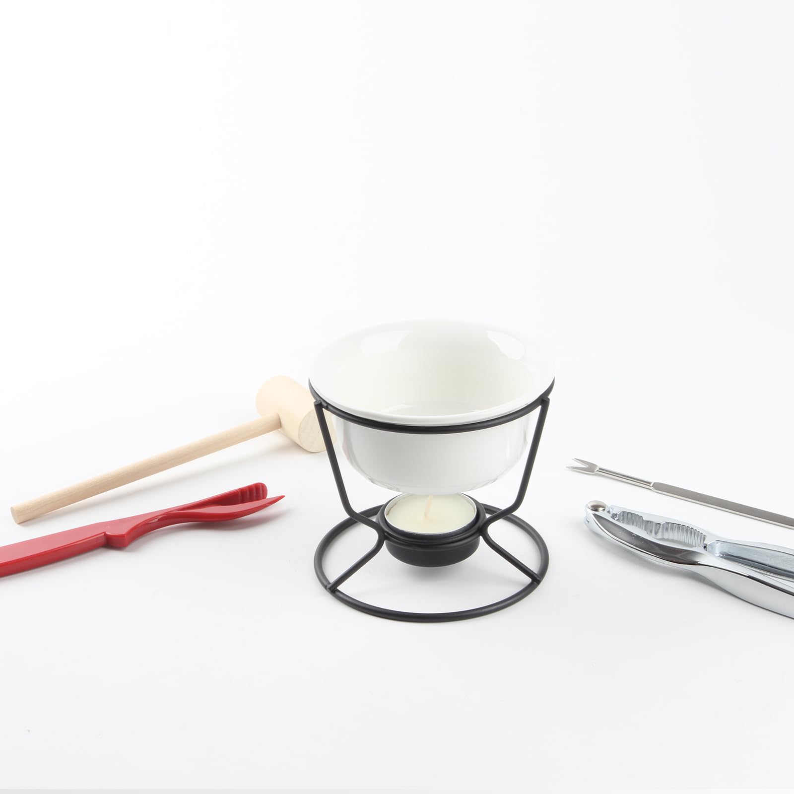 KCGANI fondue pot set for chocolate and cheese dips at home.